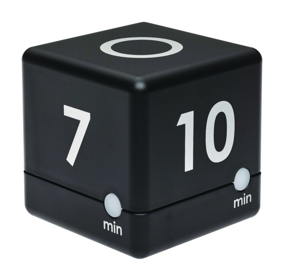 Krátkodobý časovač CUBE TIMER, čierny