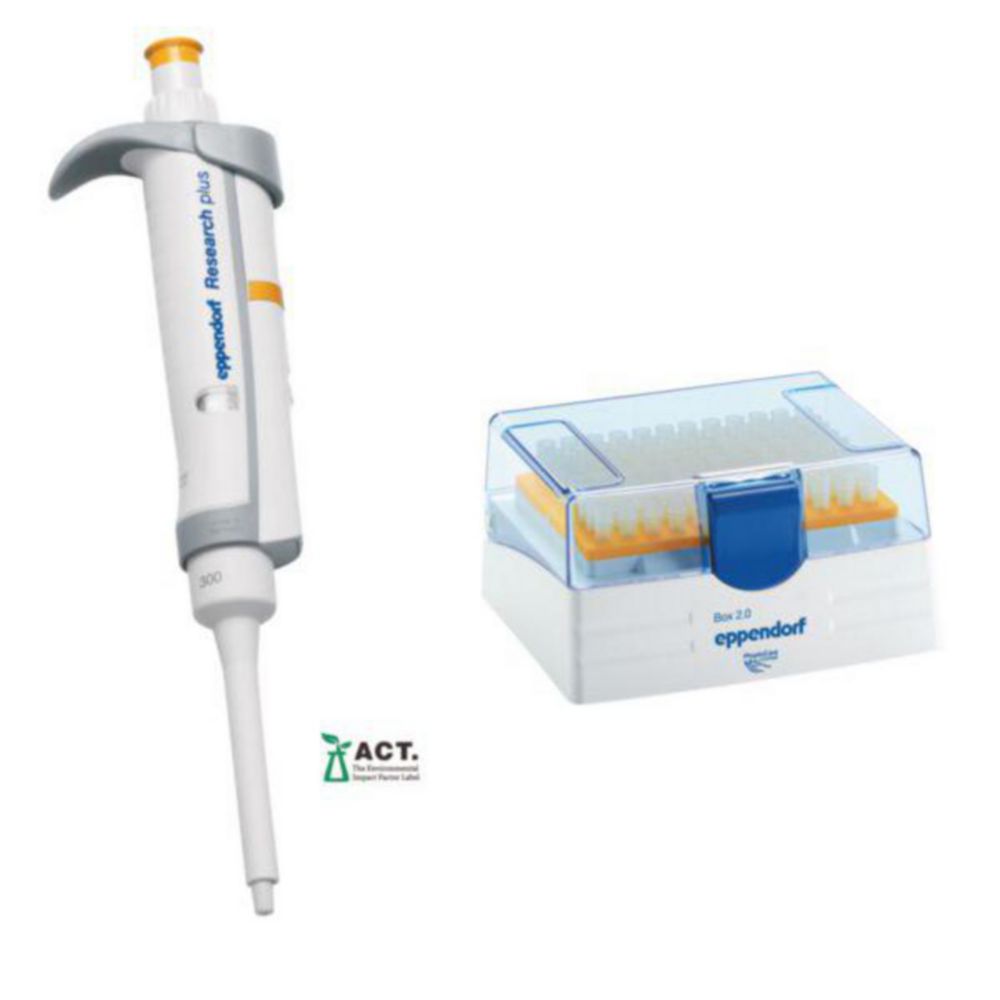 Jednokanálové mikrolitrové pipety Eppendorf <sup>Research®</sup> plus (všeobecný laboratórny produkt), variabilné