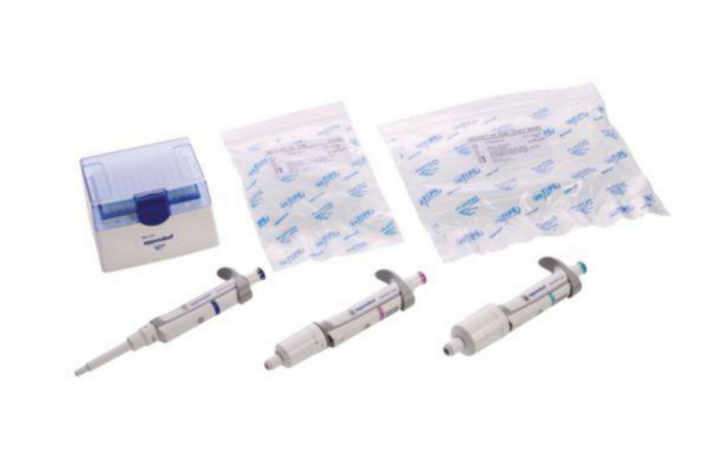 Jednokanálové mikrolitrové pipety Eppendorf Research plus 3-Packs (všeobecný laboratórny produkt), variabilné