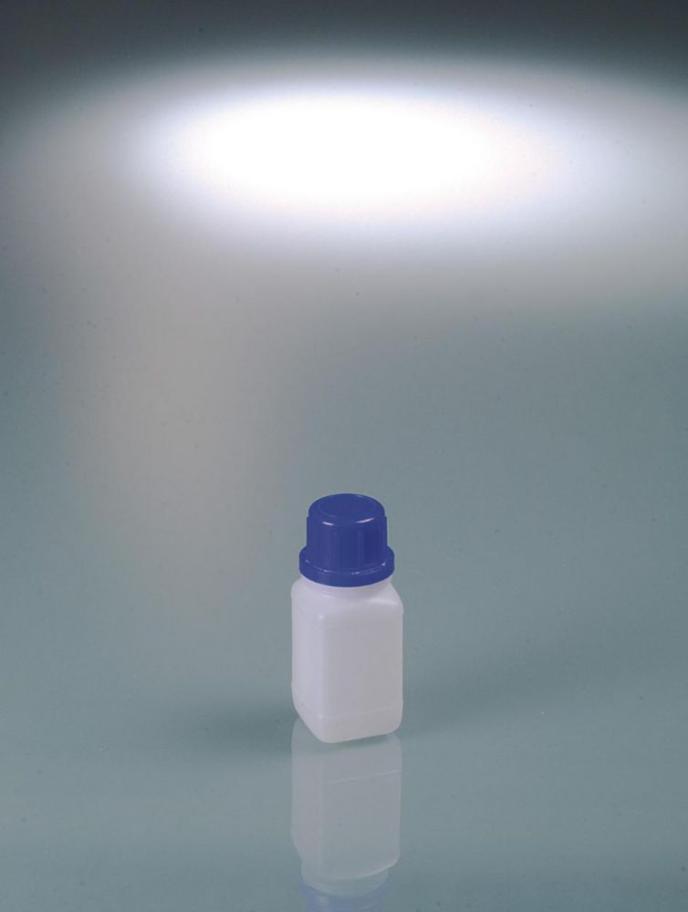 Štvorcové fľaše s úzkym hrdlom, HDPE, so skrutkovacím uzáverom