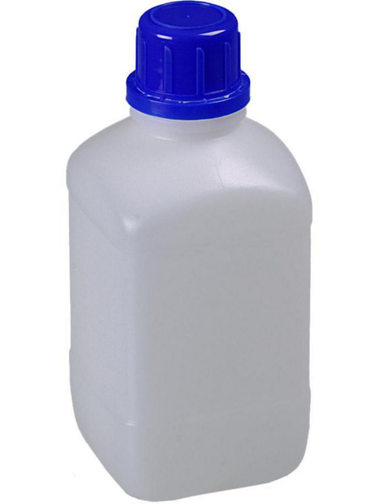 Štvorcové fľaše s úzkym hrdlom, HDPE, so skrutkovacím uzáverom