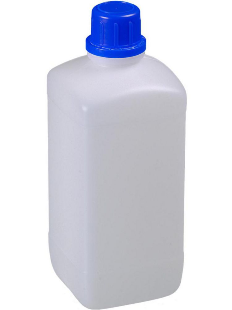 Štvorcové fľaše s úzkym hrdlom, HDPE, so skrutkovacím uzáverom