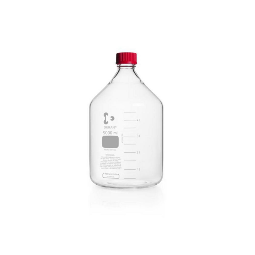 Laboratórne fľaše Duran<sup>®</sup> so skrutkovacím uzáverom a nalievacím krúžkom