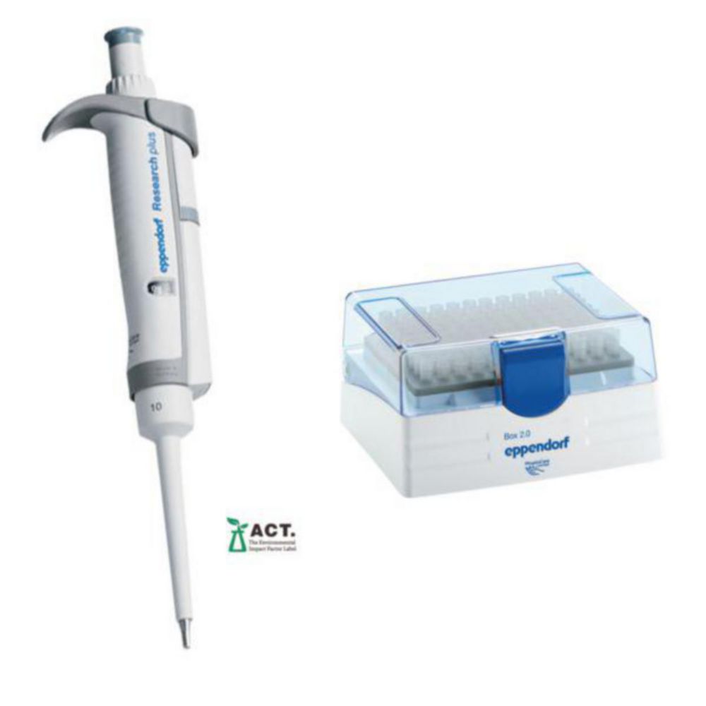 Jednokanálové mikrolitrové pipety Eppendorf <sup>Research®</sup> plus (všeobecný laboratórny produkt), variabilné