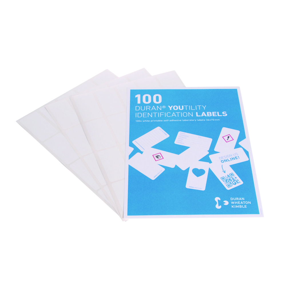 Tlačiteľné etikety pre laboratórny systém <sup>DURAN®</sup> YOUTILITY
