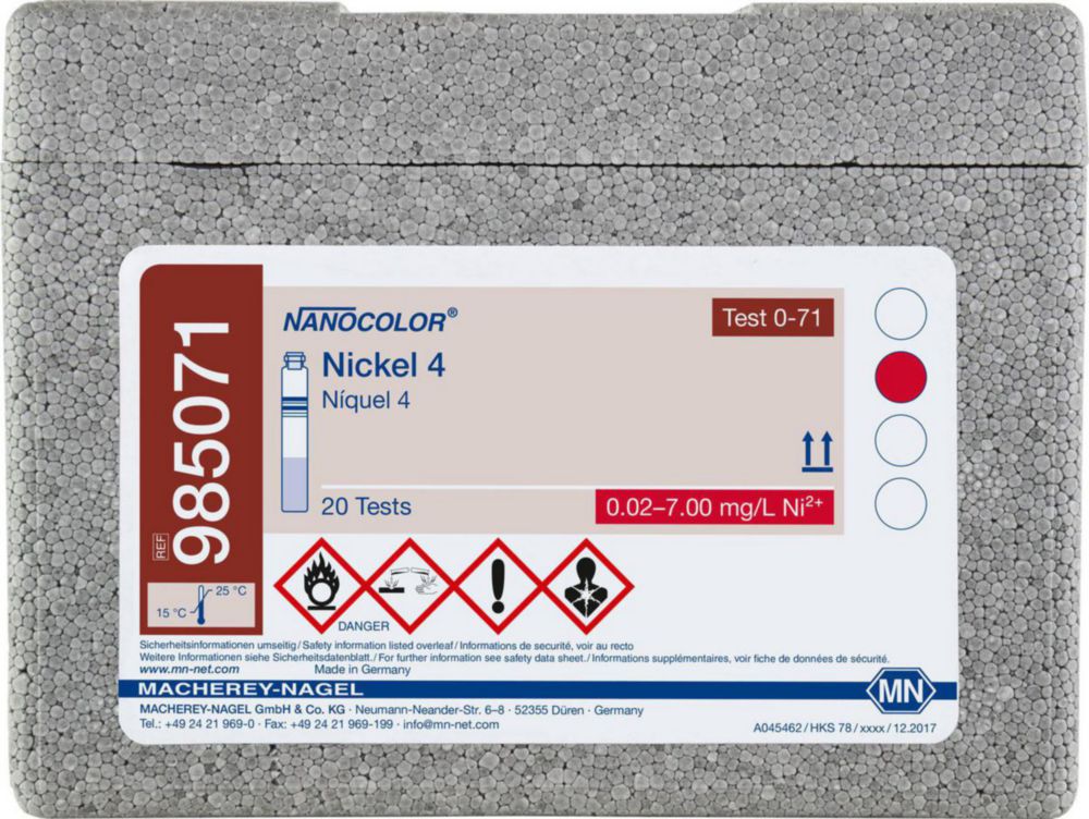 Testy rúrok <sup>NANOCOLOR® </sup>Nickel