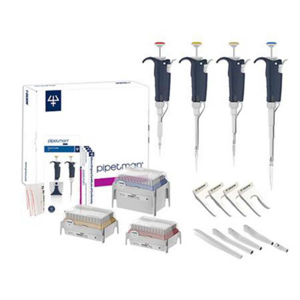 Jednokanálové mikrolitrové pipety, <sup>PIPETMAN®</sup> L, variabilné, štartovacie súpravy