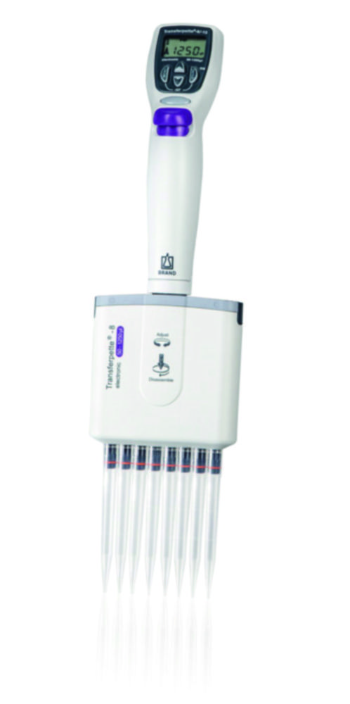 Viackanálové mikrolitrové pipety <sup>Transferpette®-8/</sup>-12 elektronické, variabilné