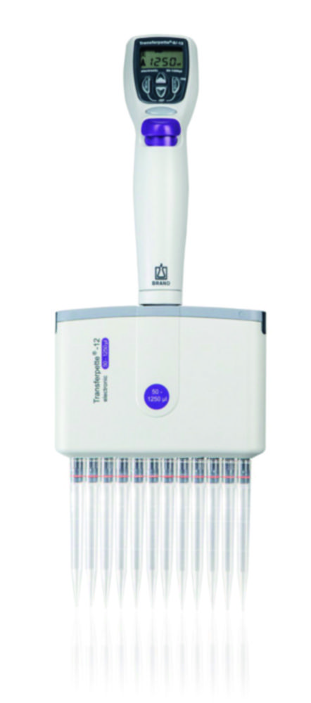 Viackanálové mikrolitrové pipety <sup>Transferpette®-8/</sup>-12 elektronické, variabilné