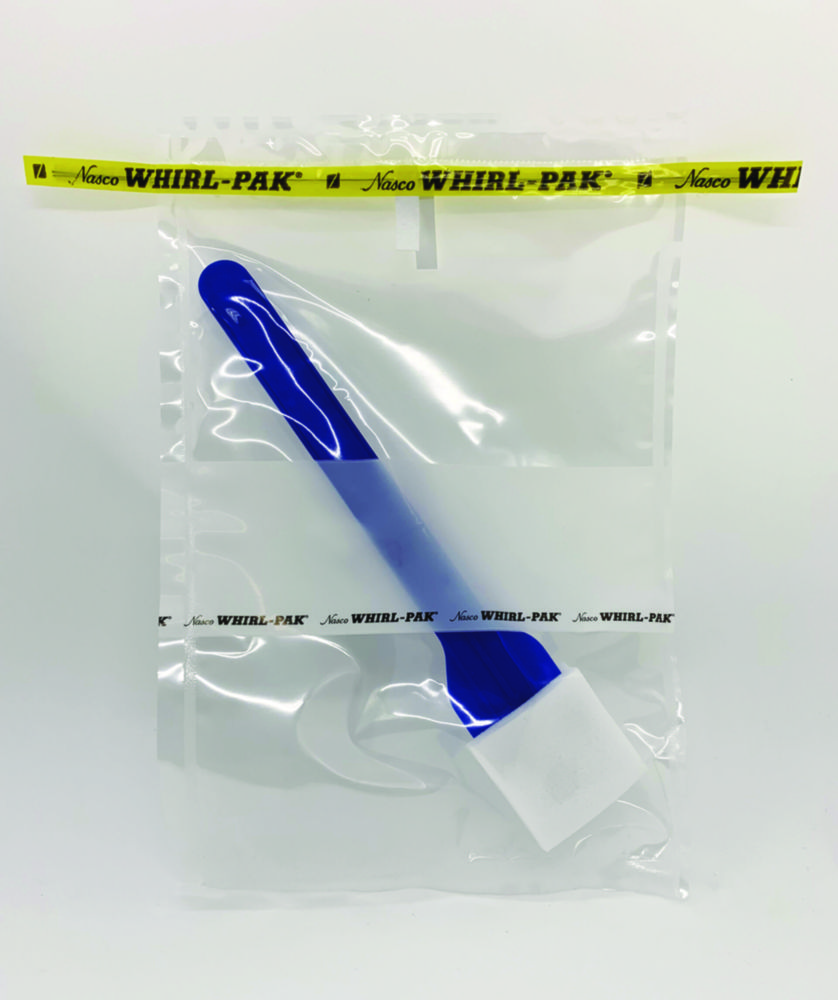 Vrecko na vzorky Whirl-Pak® PolySponge™, s PU hubkou (suchou) a odnímateľnou rukoväťou