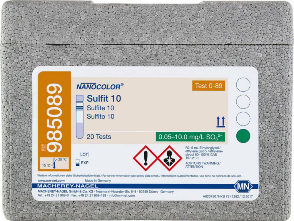 Skúmavky <sup>NANOCOLOR® </sup>Sulfide / Sulfite / Sulfate