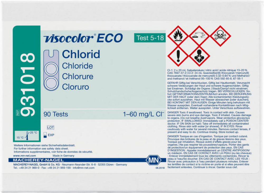 Testovacie súpravy <i>VISOCOLOR<sup>®</sup>ECO </i>na analýzu vody