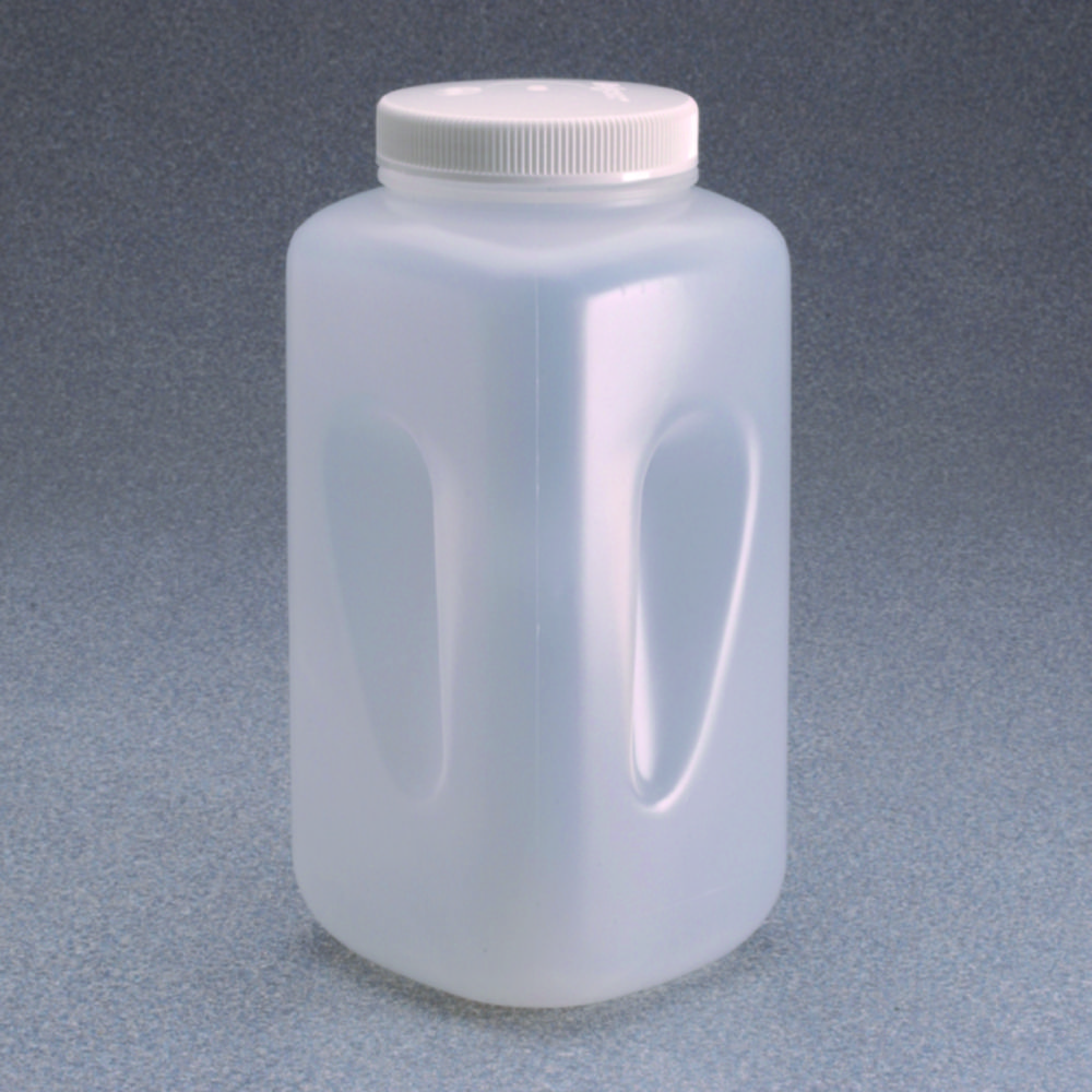 Štvorcové fľaše so širokým hrdlom Nalgene™, PPCO, so skrutkovacím uzáverom, PP