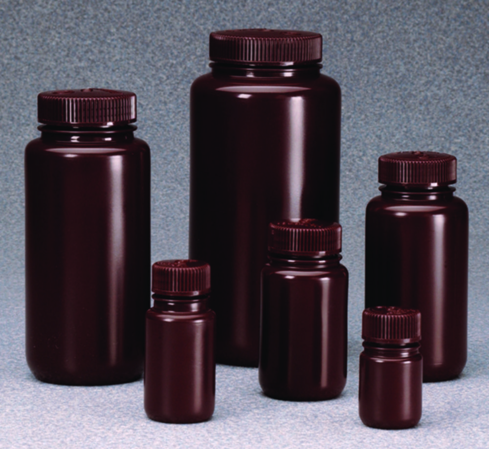 Fľaša so širokým hrdlom Nalgene™ Economy, HDPE, so skrutkovacím uzáverom, PP, hnedá
