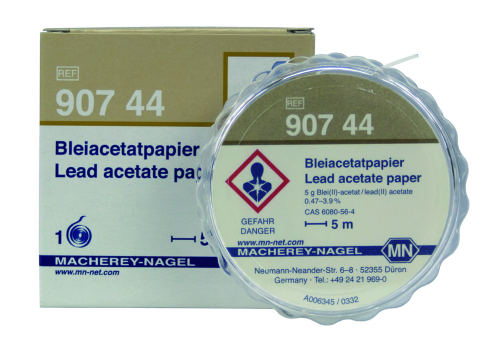 Skúšobné papiere, acetát olova