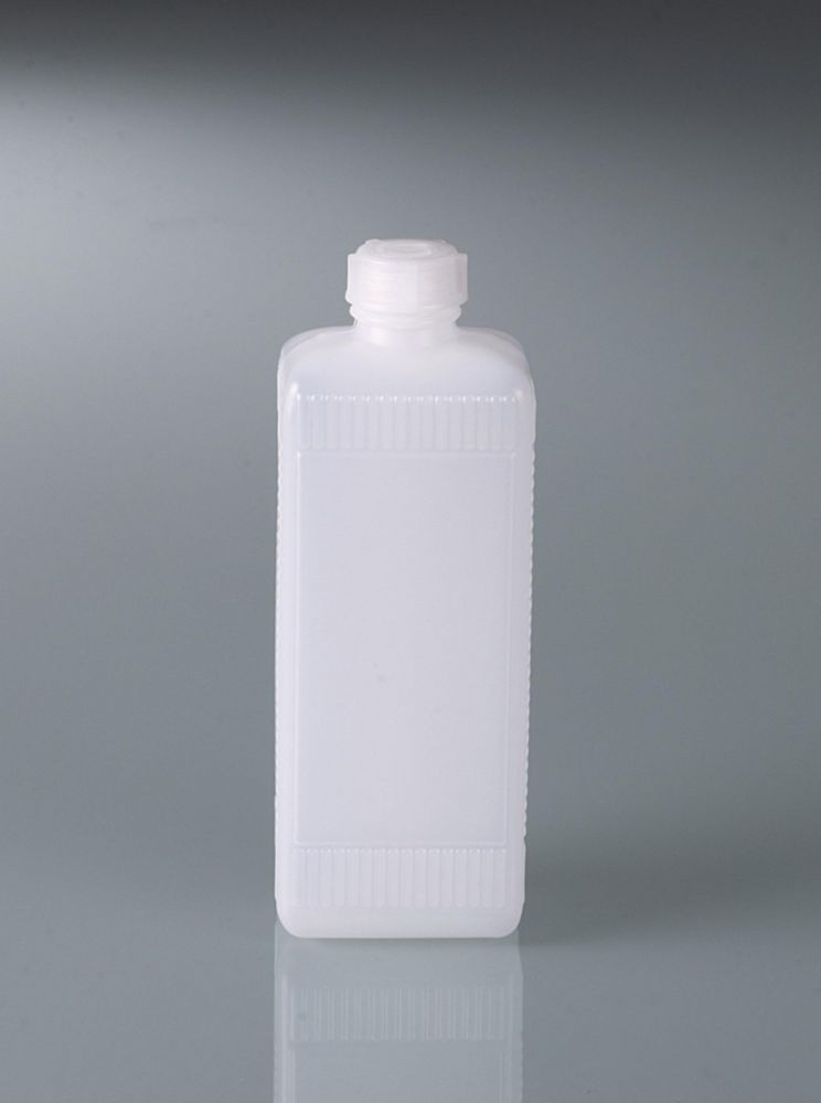 Štvorcové fľaše so skrutkovacím uzáverom, HDPE