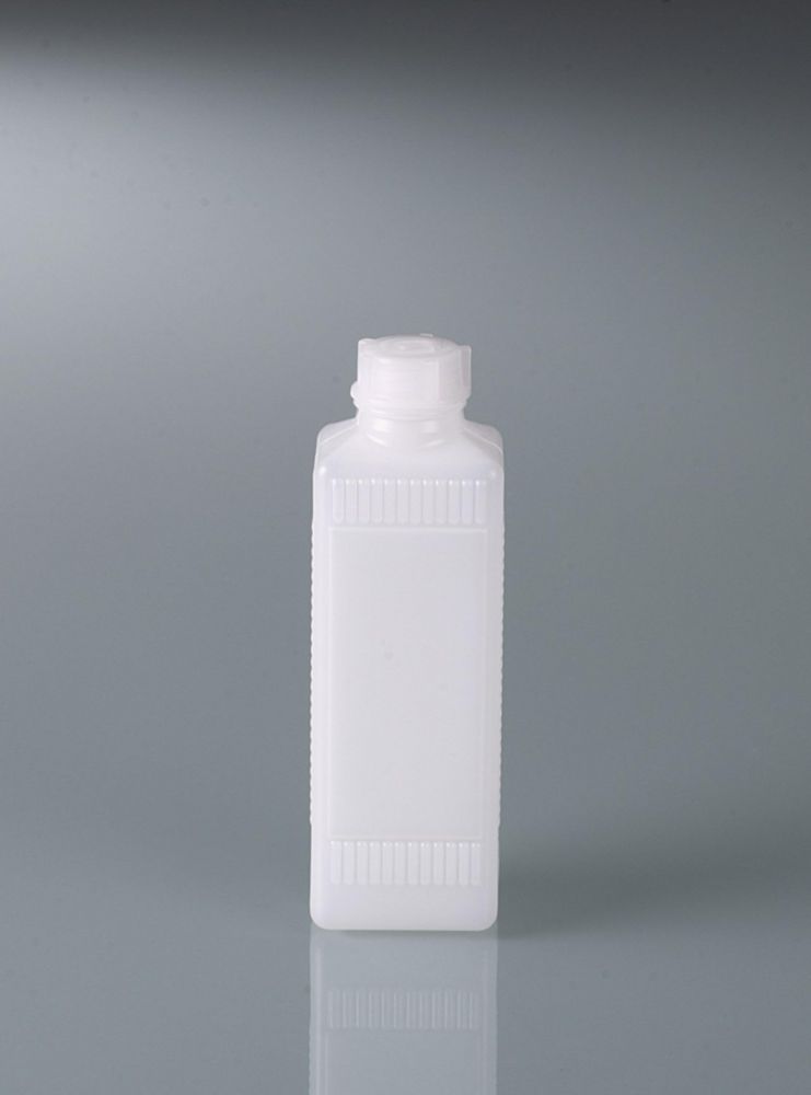 Štvorcové fľaše so skrutkovacím uzáverom, HDPE