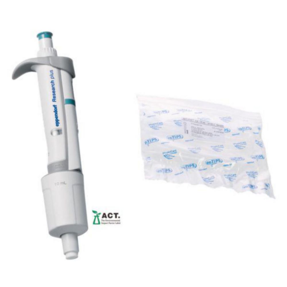 Jednokanálové mikrolitrové pipety Eppendorf <sup>Research®</sup> plus (všeobecný laboratórny produkt), variabilné