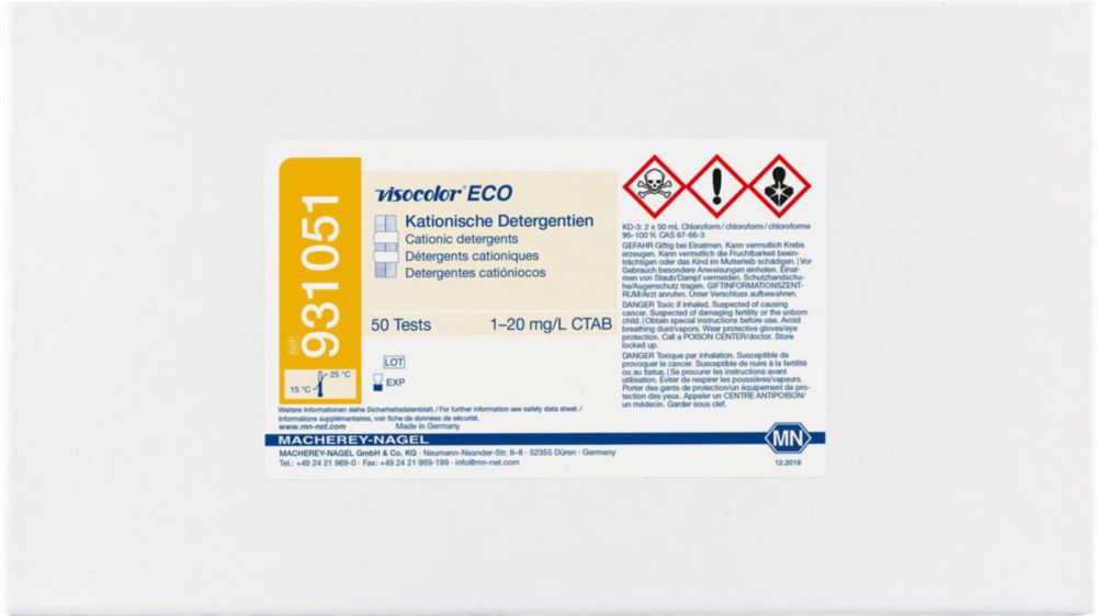 Testovacie súpravy <i><sup>VISOCOLOR®HE</sup> na </i>analýzu vody