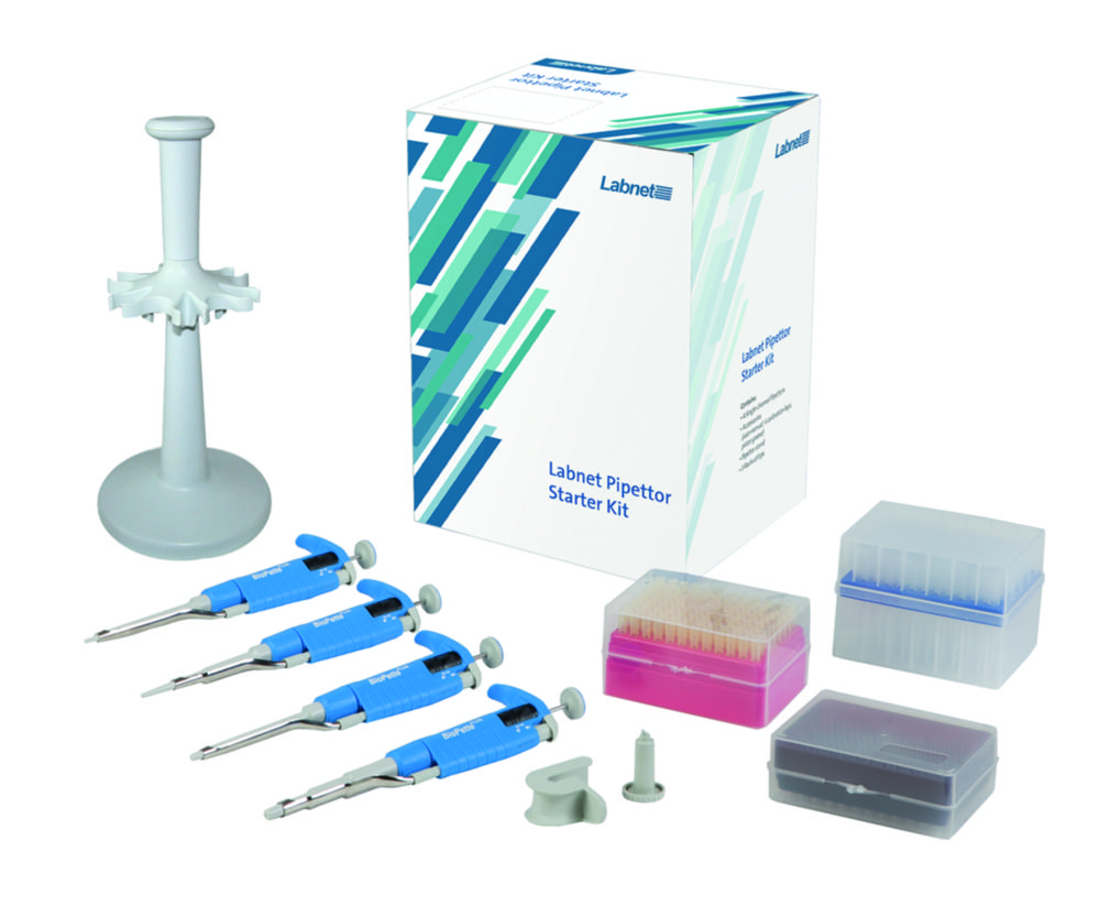 Jednokanálová mikrolitrová pipeta BioPette™ Plus, štartovacia súprava