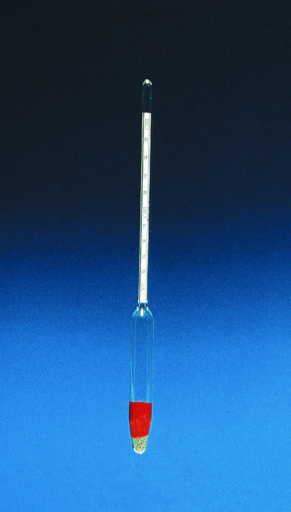 Hydrometre, relatívna hustota (S.G.)