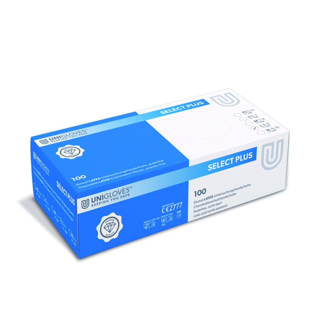 Jednorazové rukavice Select Plus, latexové