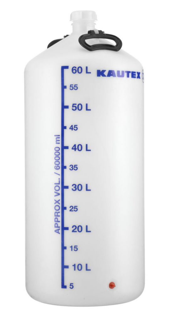 Aspiračné fľaše, séria 350, HDPE, s pripojením na uzáver