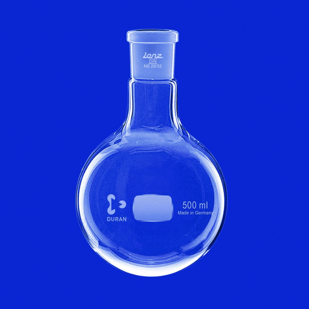Baňky s okrúhlym dnom a kužeľovým brúseným spojom, <sup>DURAN®</sup>