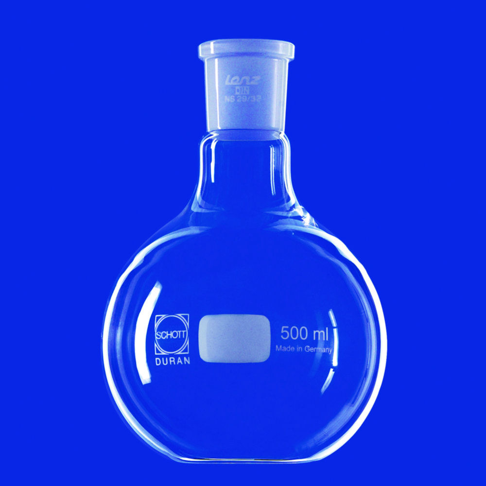 Baňky s plochým dnom a kužeľovým brúseným spojom, <sup>DURAN®</sup>