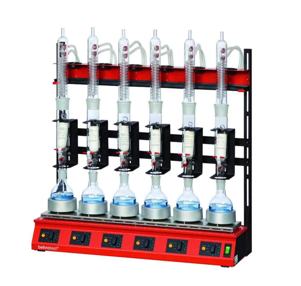 Sériový extrakčný prístroj <sup>behrotest®</sup> na extrakciu Soxhletom/tukom