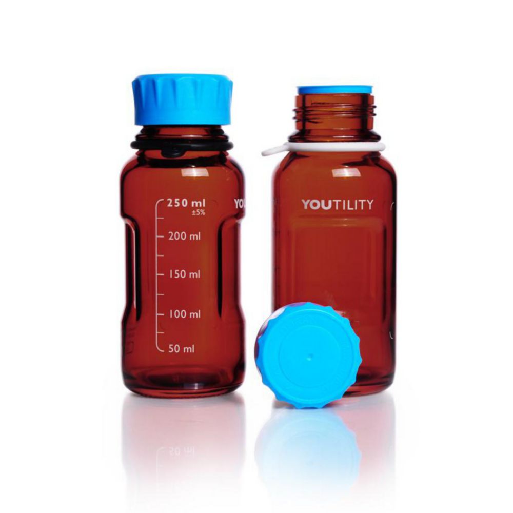 Systém laboratórnych fliaš <sup>DURAN®</sup> YOUTILITY, jantárové sklo