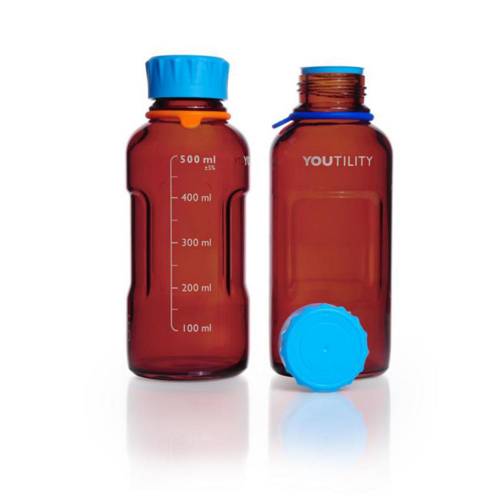 Systém laboratórnych fliaš <sup>DURAN®</sup> YOUTILITY, jantárové sklo