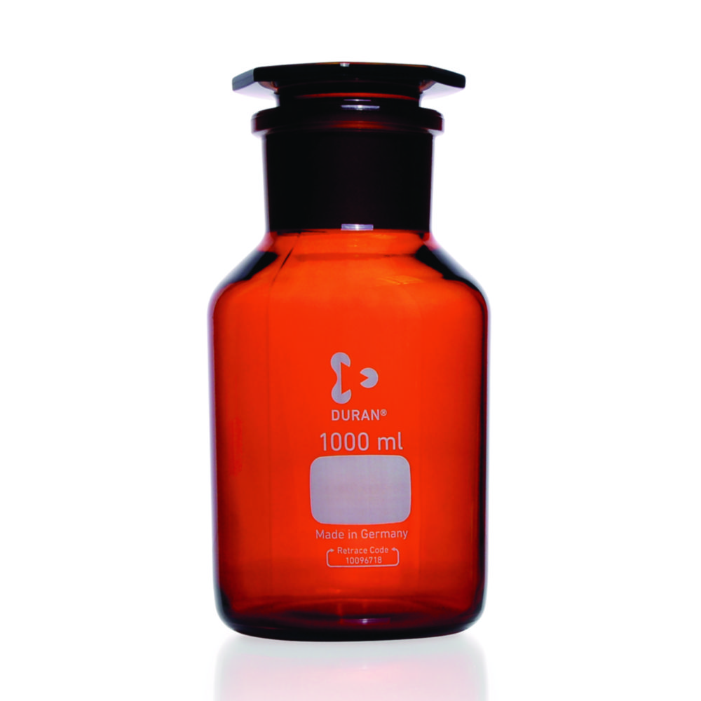 Reagenčné fľaše so širokým hrdlom, <sup>DURAN®</sup>, jantárové
