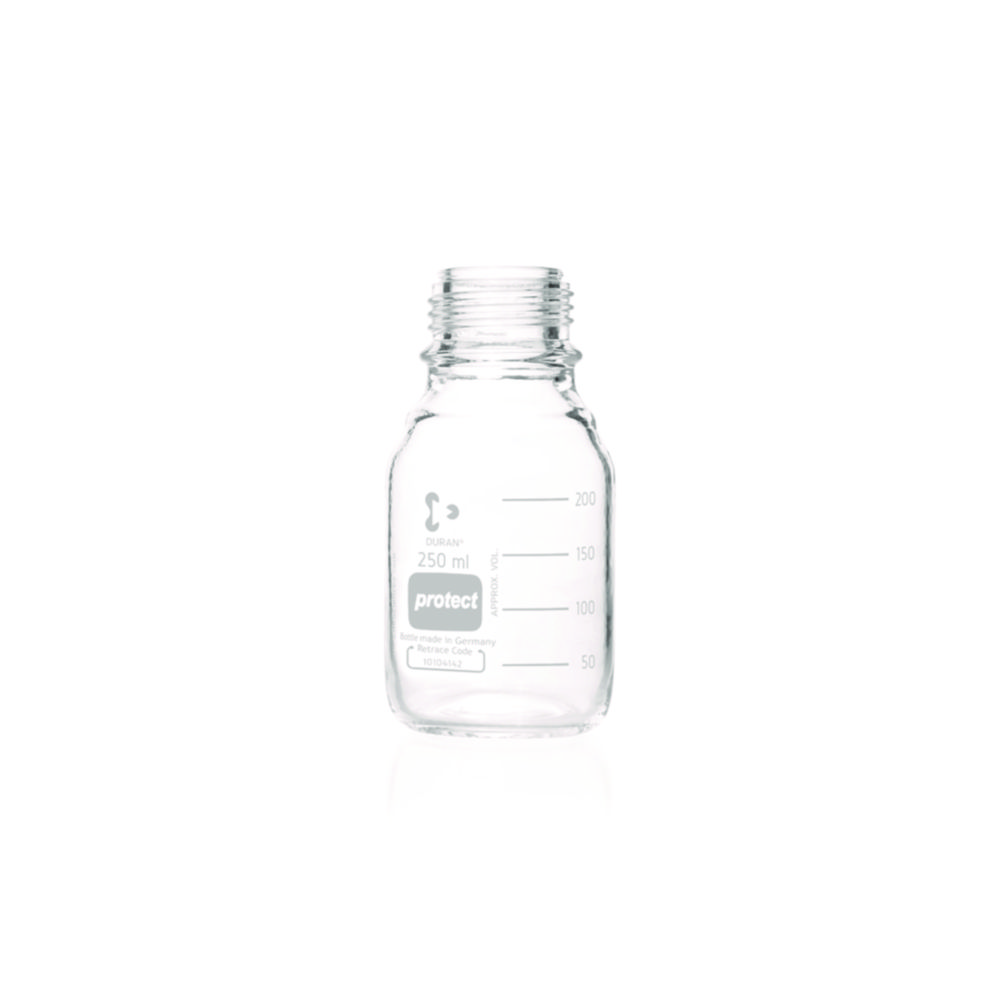 Laboratórne fľaše Protect <sup>DURAN®</sup>, so sledovacím kódom