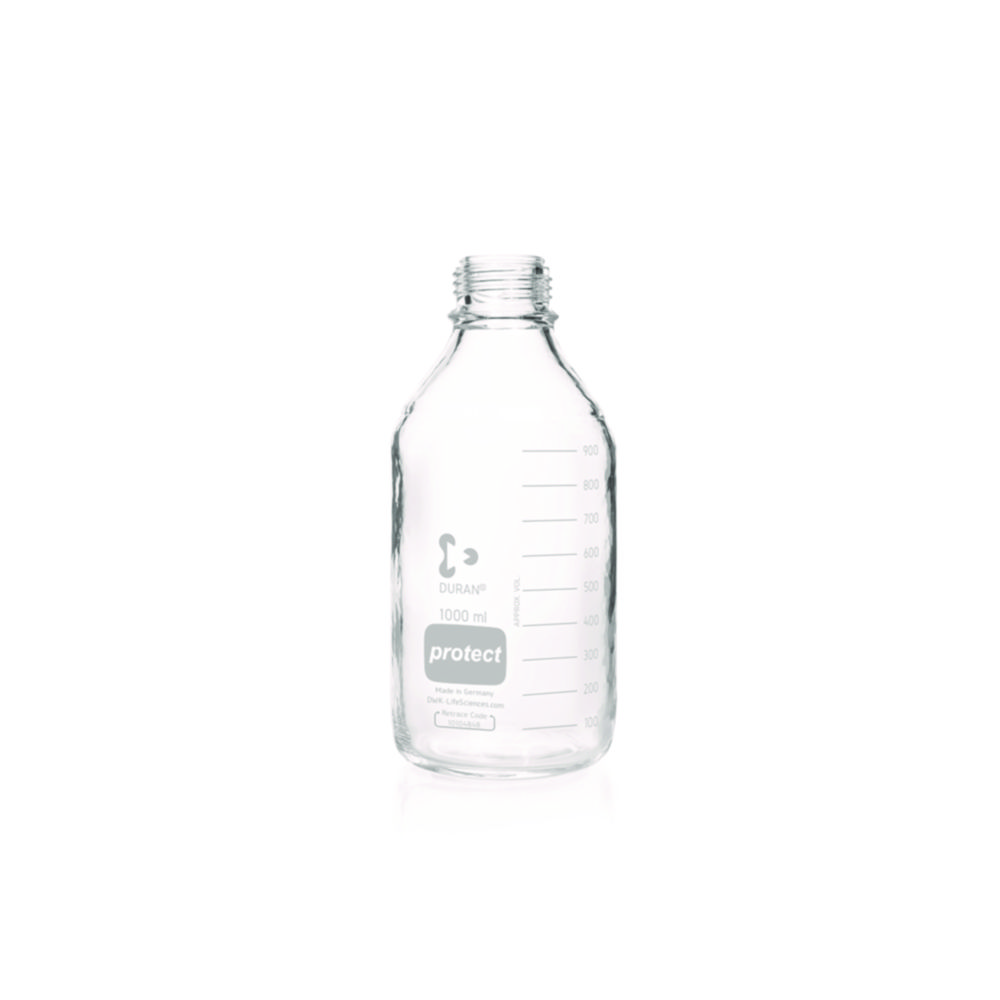 Laboratórne fľaše Protect <sup>DURAN®</sup>, so sledovacím kódom