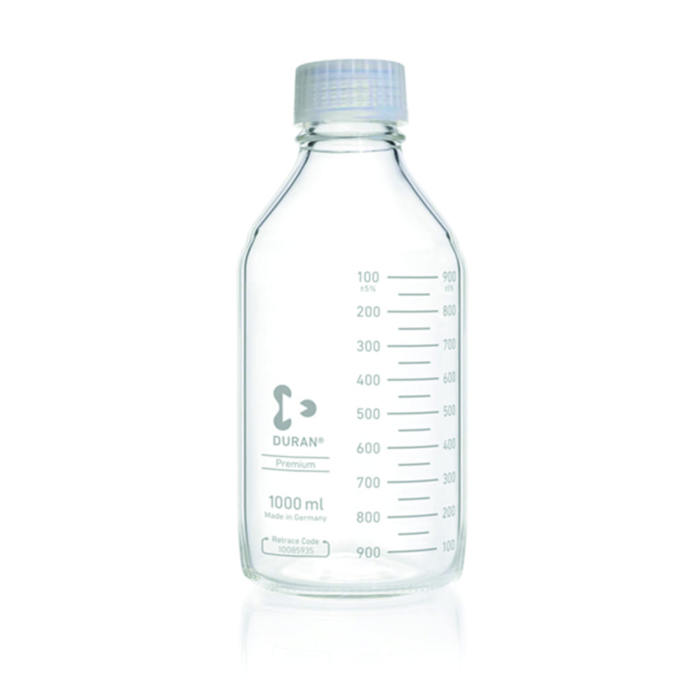 Laboratórne fľaše Premium, <sup>DURAN®</sup>, so sledovacím kódom