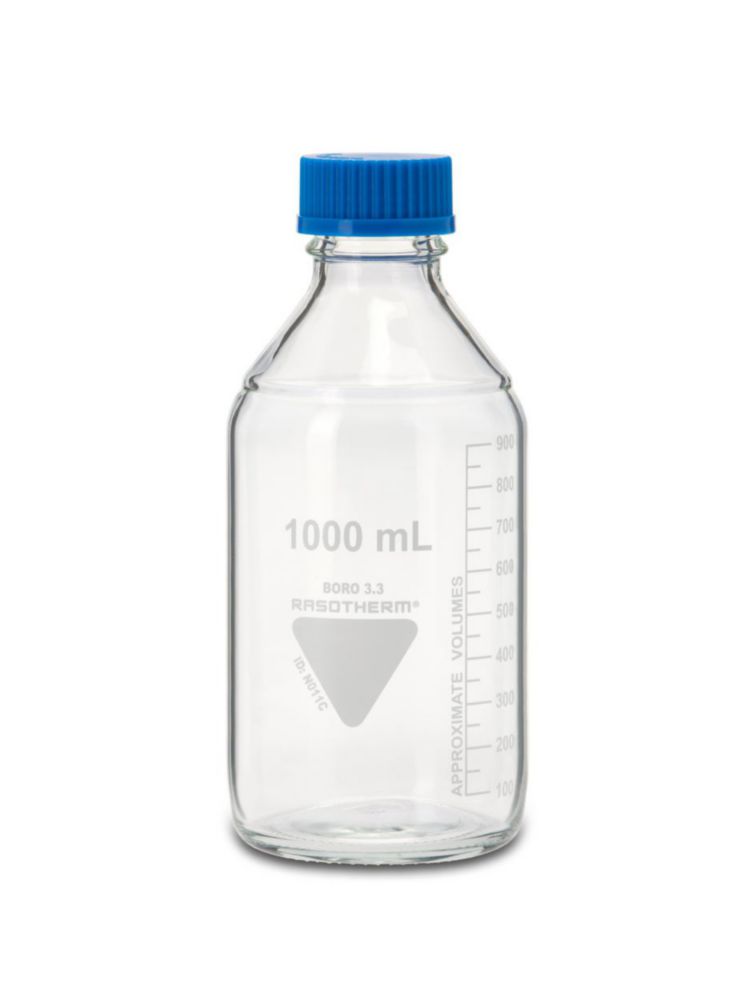 Laboratórne fľaše, borosilikátové sklo 3.3, GL45