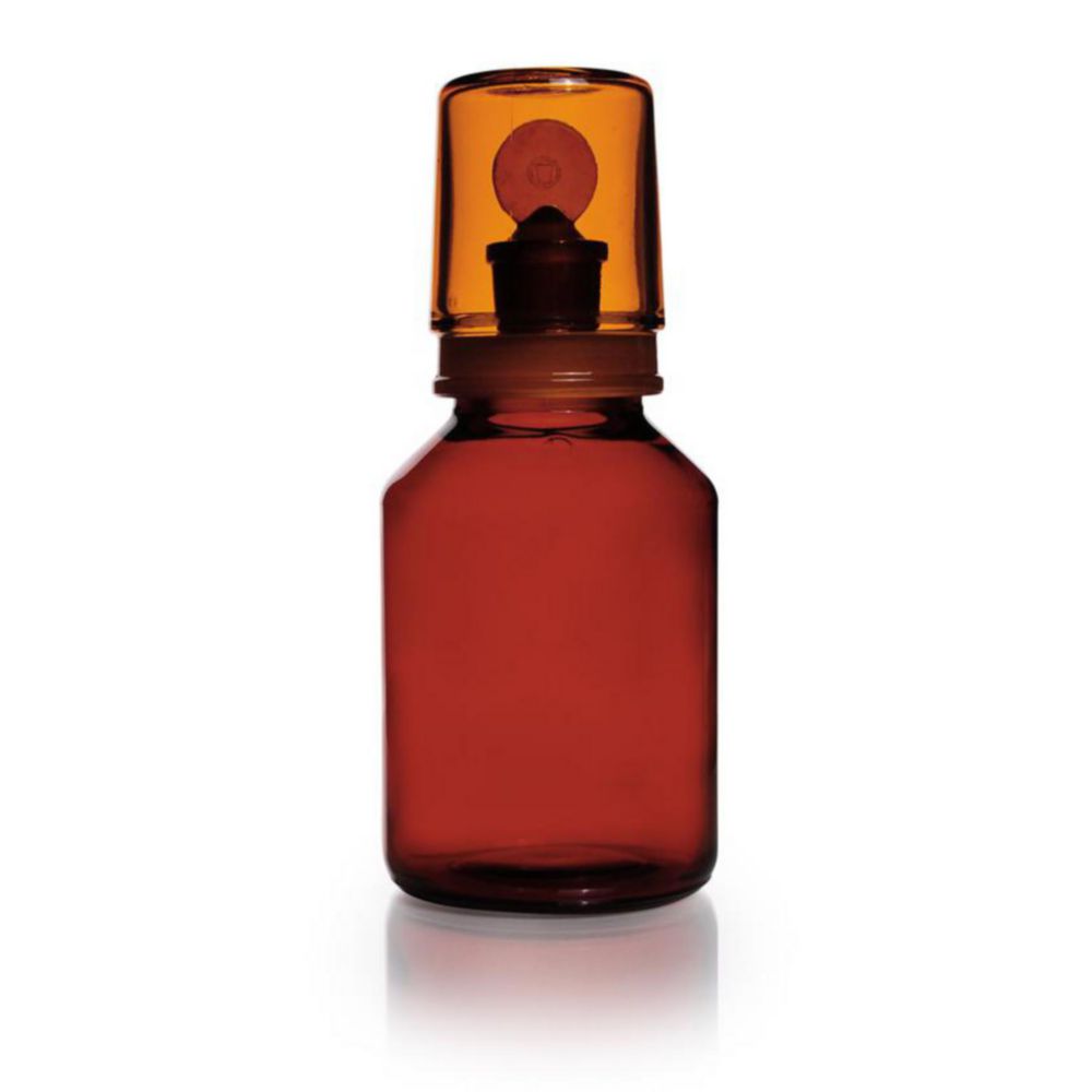 Acid cap bottles, DURAN<sup>®</sup>, amber glass