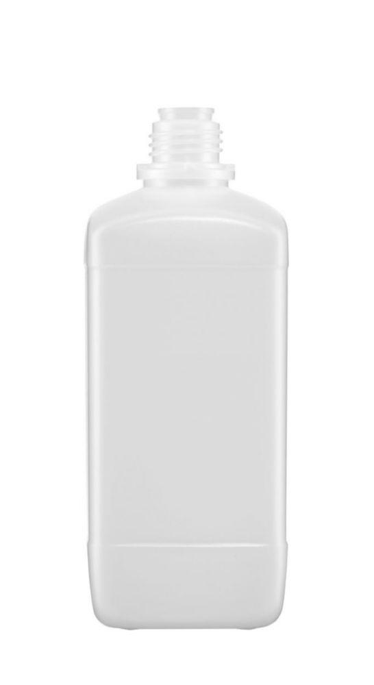 Štvorcové fľaše na činidlá bez uzáveru, HDPE