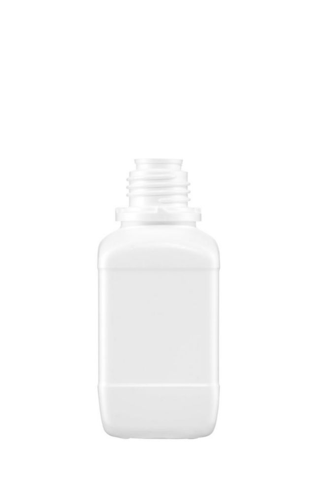 Štvorcové fľaše na činidlá bez uzáveru, HDPE