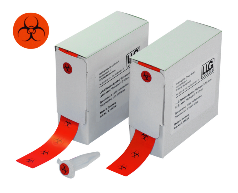 LLG-štítky so symbolom "Biohazard"