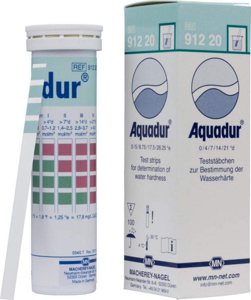 Testovacie prúžky na tvrdosť vody, <sup>AQUADUR®</sup>