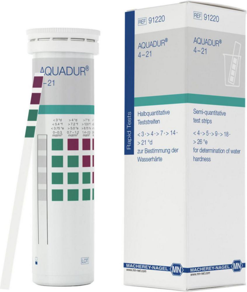 Testovacie prúžky na tvrdosť vody, <sup>AQUADUR®</sup>