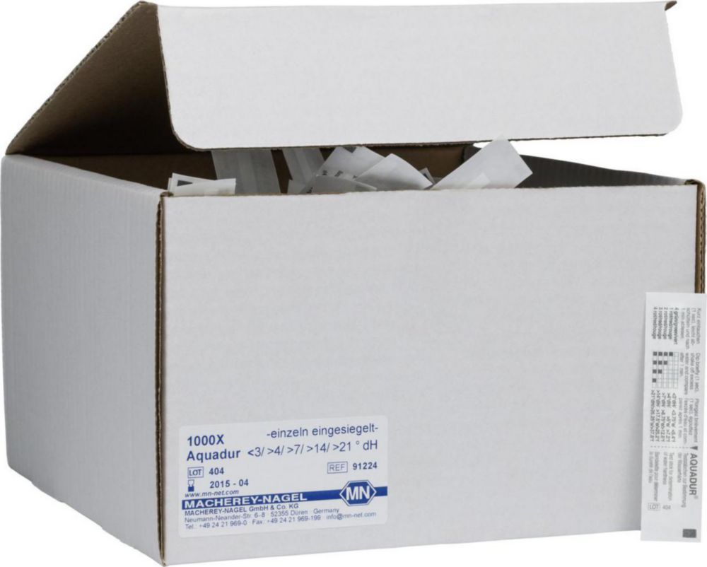 Testovacie prúžky na tvrdosť vody, <sup>AQUADUR®</sup>