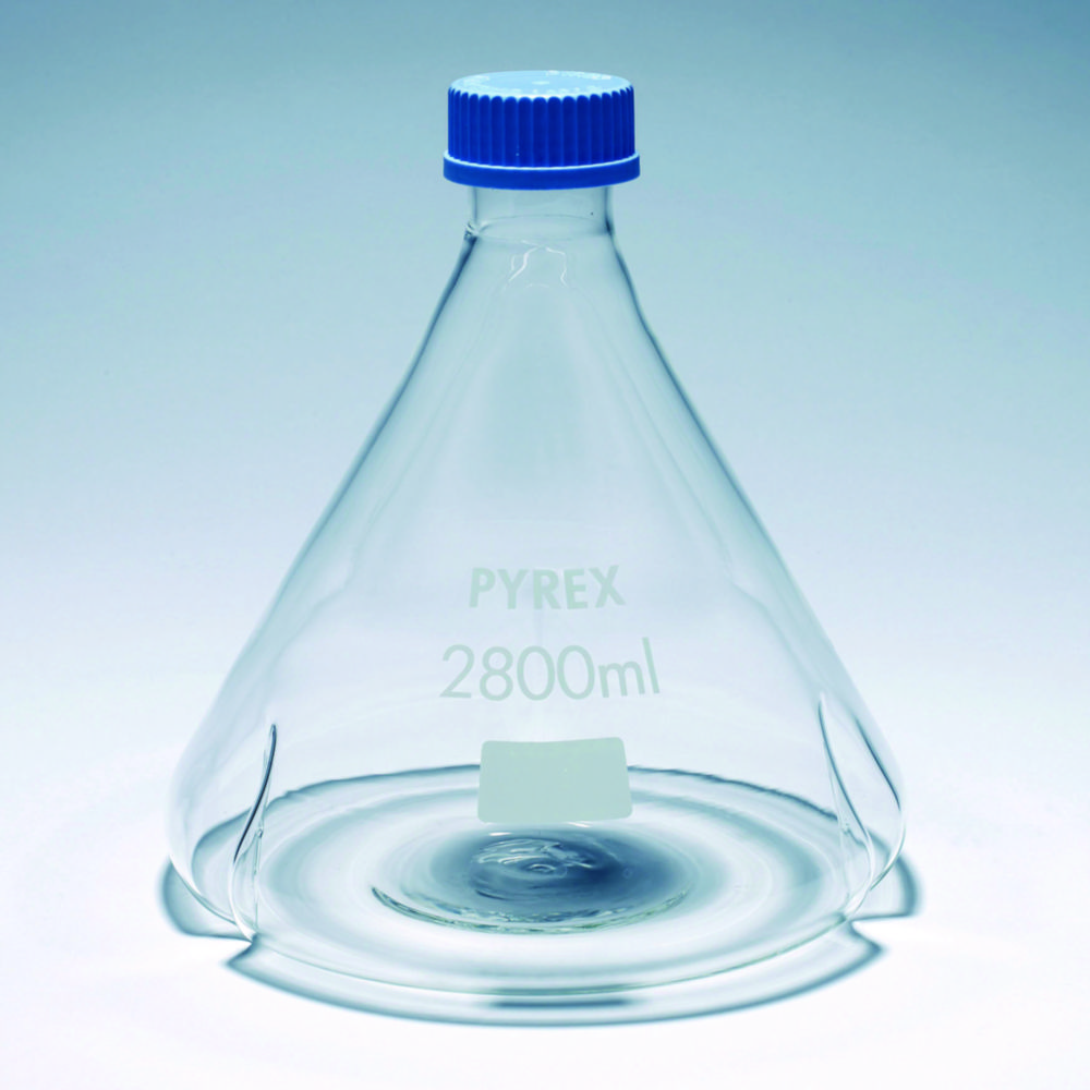 Baňky Fernbach s prepážkou, <sup>Pyrex®</sup>, so skrutkovacím uzáverom