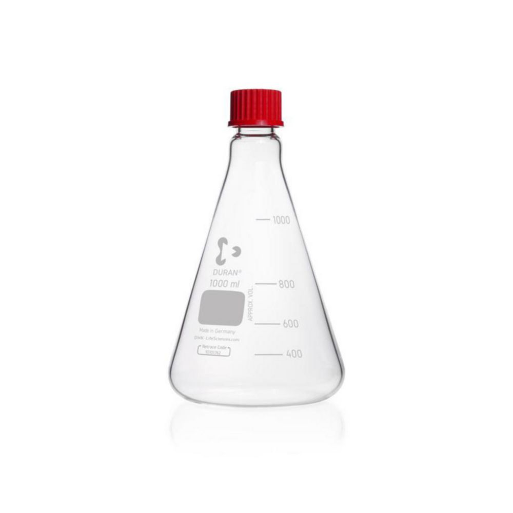 Erlenmeyerove banky, <sup>DURAN®</sup>, so skrutkovacím hrdlom