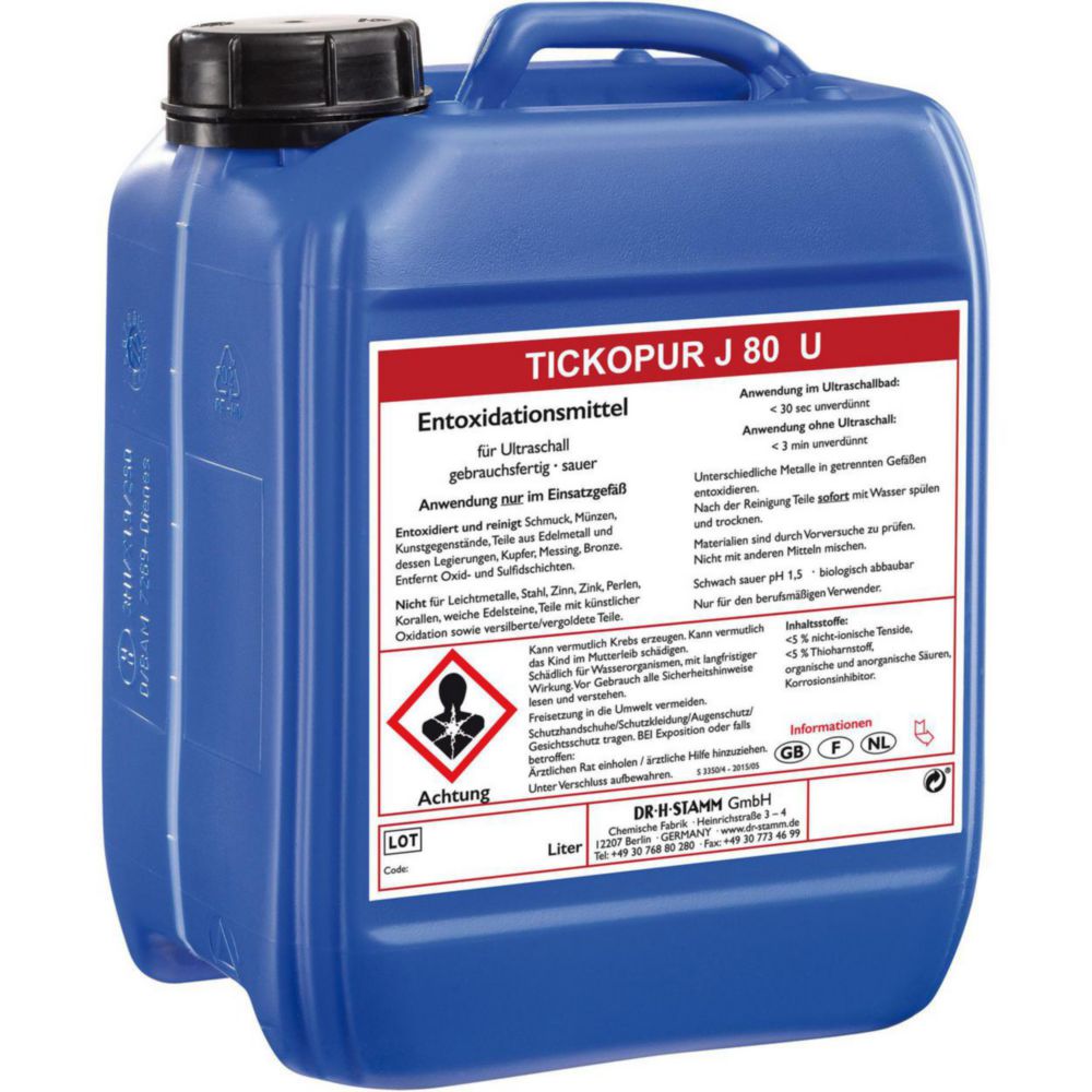 Koncentráty pre ultrazvukové kúpele TICKOPUR J 80 U
