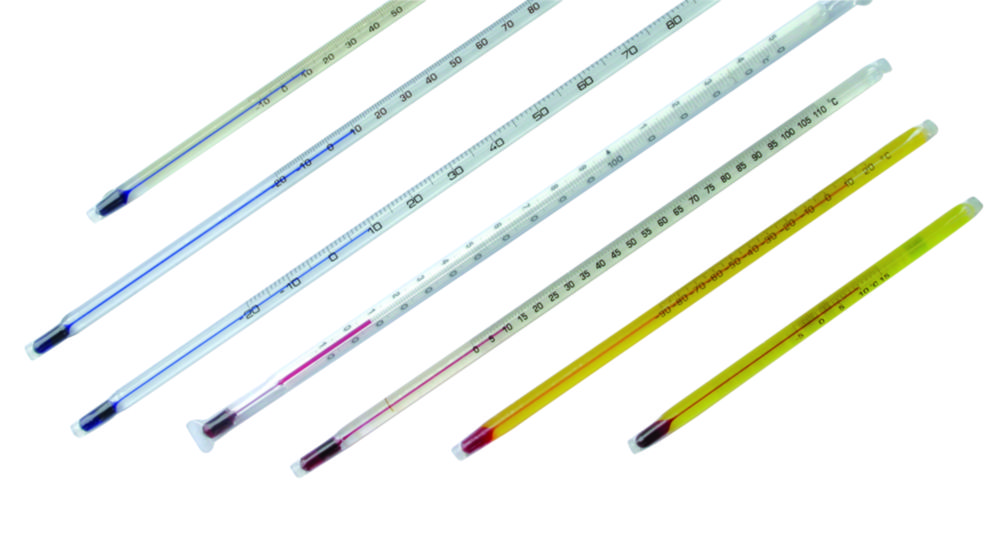 LLG Teplomer na všeobecné použitie, červená náplň, celková hĺbka ponoru