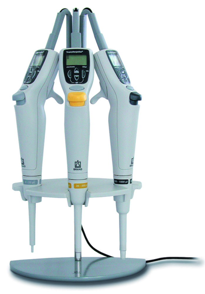 Nabíjacie stojany pre jednokanálové mikrolitrové pipety <sup>Transferpette®</sup> electronic