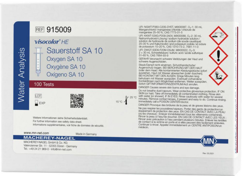 Testovacie súpravy <i><sup>VISOCOLOR®HE</sup> na </i>analýzu vody